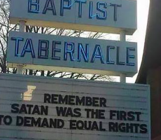 Church Compares Equal Rights Leaders To Satan