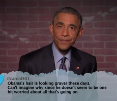 Here's President Obama Reading Mean Tweets On Jimmy Kimmel Live