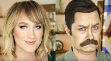 This Girl Just Blew My Mind By Turning Herself Into Ron Swanson Using Makeup