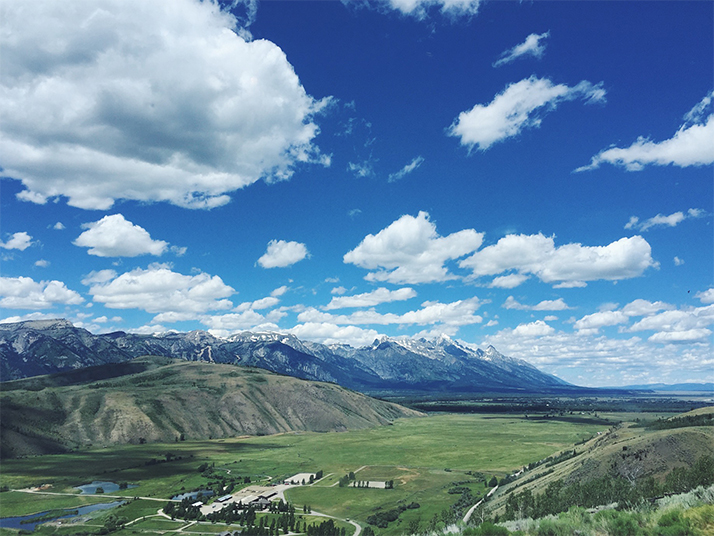The mountains Matt overlooked after winning rock/paper/scissors for our bedrooms.