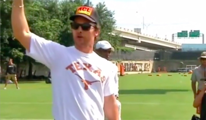 Matthew McConaughey's Speech Ahead Of Texas' Upset Over Notre Dame Was Electric