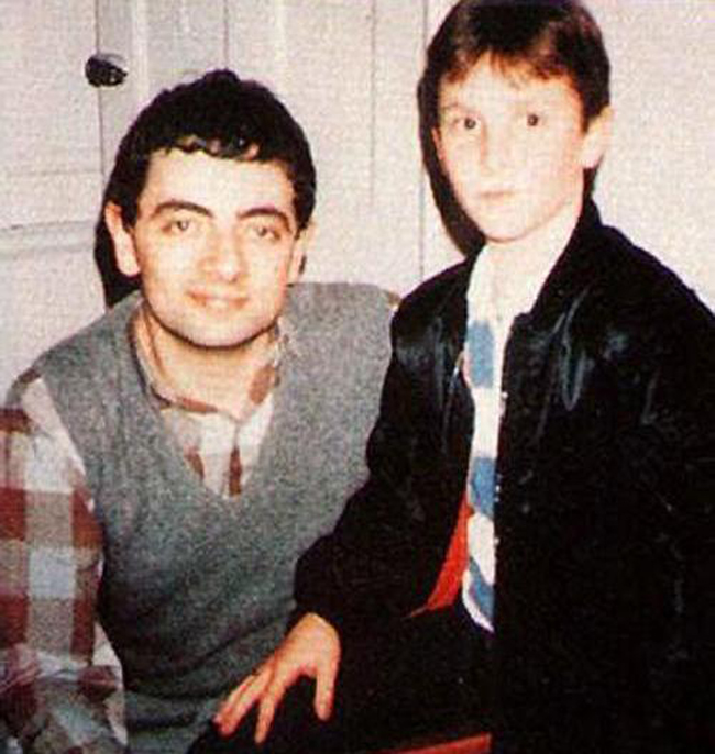 Mr. Bean and future Batman.