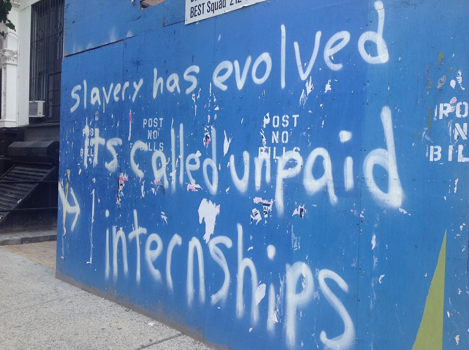 Unpaid interns slavery